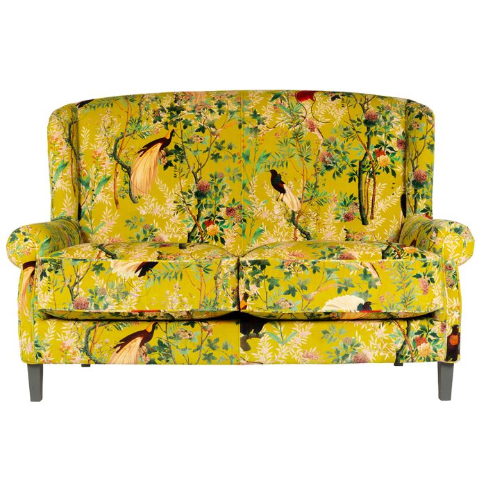 Velvet sales floral sofa
