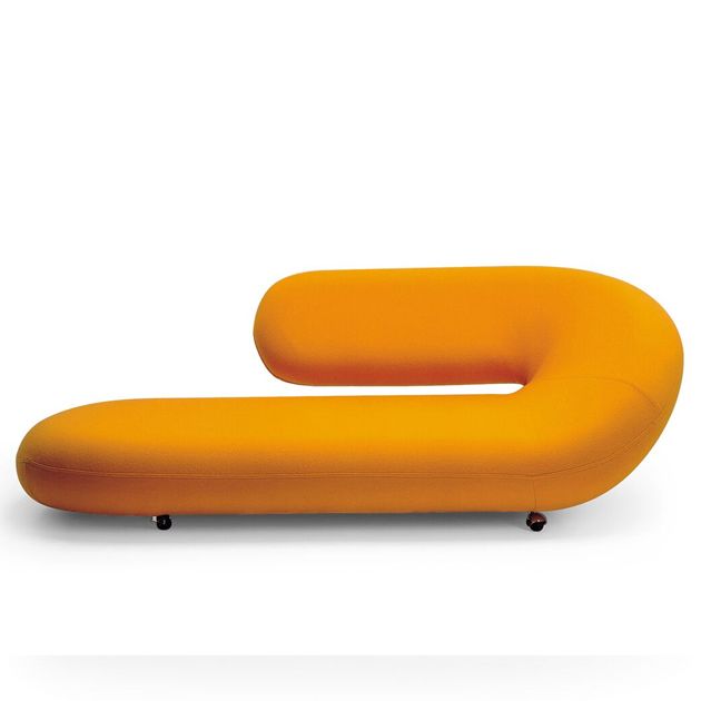 Orange chaise best sale lounge chair