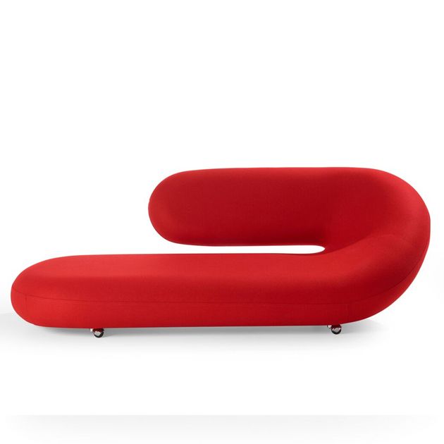 Red chaise outlet lounge sofa