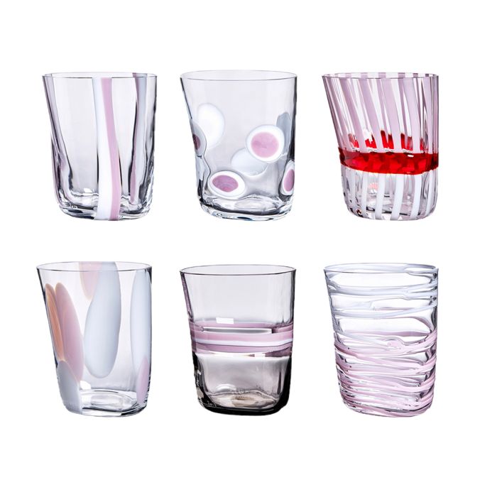 Carlo Moretti drip print glass - Pink