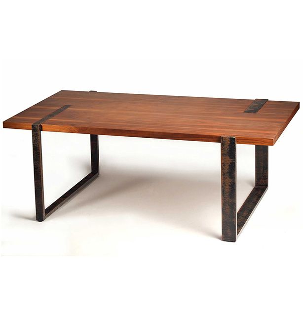 Iron and wood sofa table discount