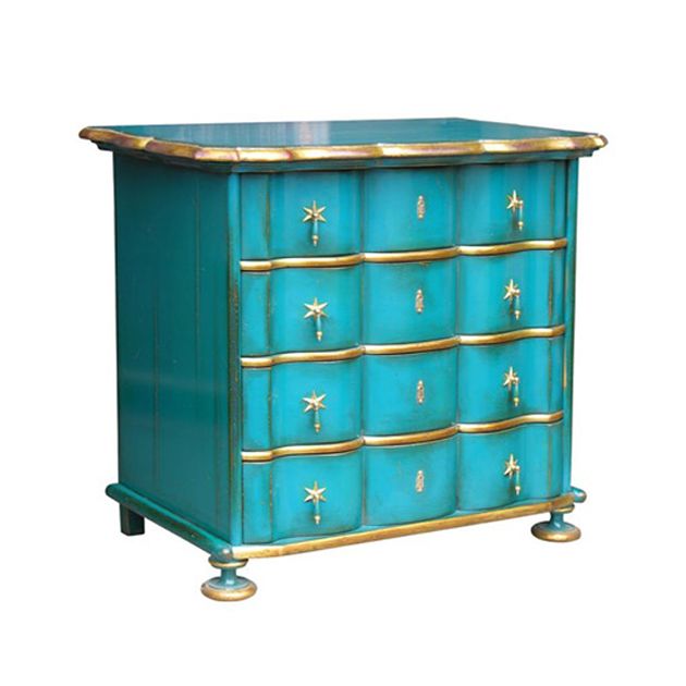Moissonnier Dutch Chest of Drawers Turquoise