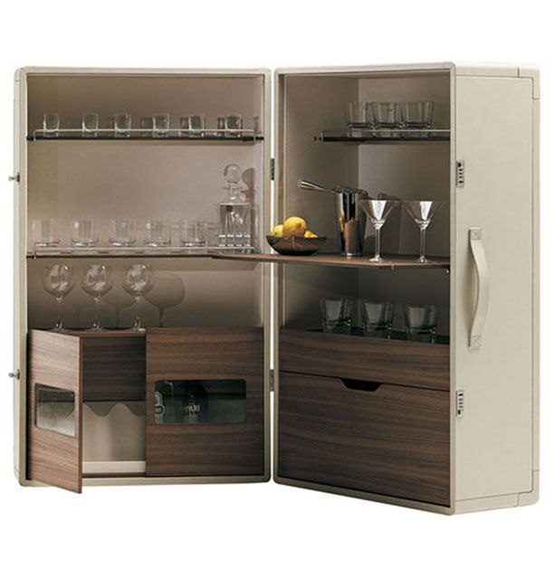 Mobile store bar cabinet