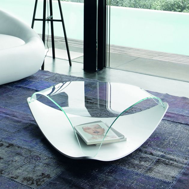 Matt white shop coffee table