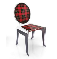 Acrila Wild Tartan Chair - Red & Black
