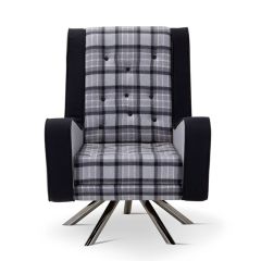 Adrenalina Gulp Scottish Armchair in Grey & Black