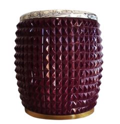 Malabar Ako Side Table - Deep Purple
