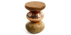 Ginger and Jagger Balancing Pebble Stool - Copper Stone