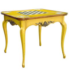 Moissonnier L.XV Bridge Table - Lacquer Imperial Yellow