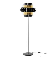 Mambo Unlimited Ideas Comb Floor Lamp - Black Metal and Brass