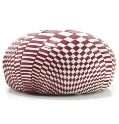 Moroso Dew Small Red & White Pouffe