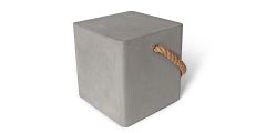 Lyon Béton Soft Edge Stool with Wheels and Rope
