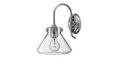 The Longest Stay Congress Clear Glass Wall Light - Chrome 