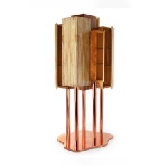Insidherland The Special Tree Satin wood & Copper Cabinet