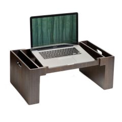 Iwoodesign Luxury Wooden Laptop Tray - Smoked Oak