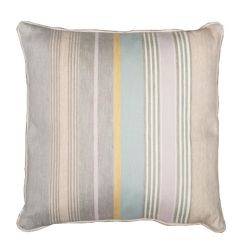 Fletcher Textiles Mistley Striped Square Cushion with Piped Edge