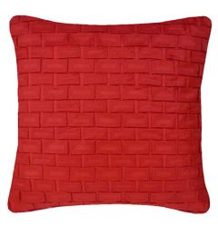 Nitin Goyal Hand pleated Origami cushion - Red
