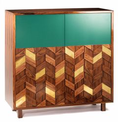 Mambo Unlimited Ideas Samoa Bar Cabinet - Lacquered MDF Forest