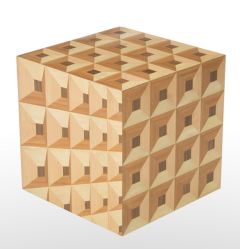 Rue Monsieur Paris Moonlight Kaleidoscope Cube - Wooden Marquetry