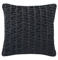 Nitin Goyal Hand Smocked Swirl Cushion - Charcoal
