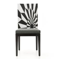 Rue Monsieur Paris Tectonic Silence High Back Dining Chair -  Marble Marquetry